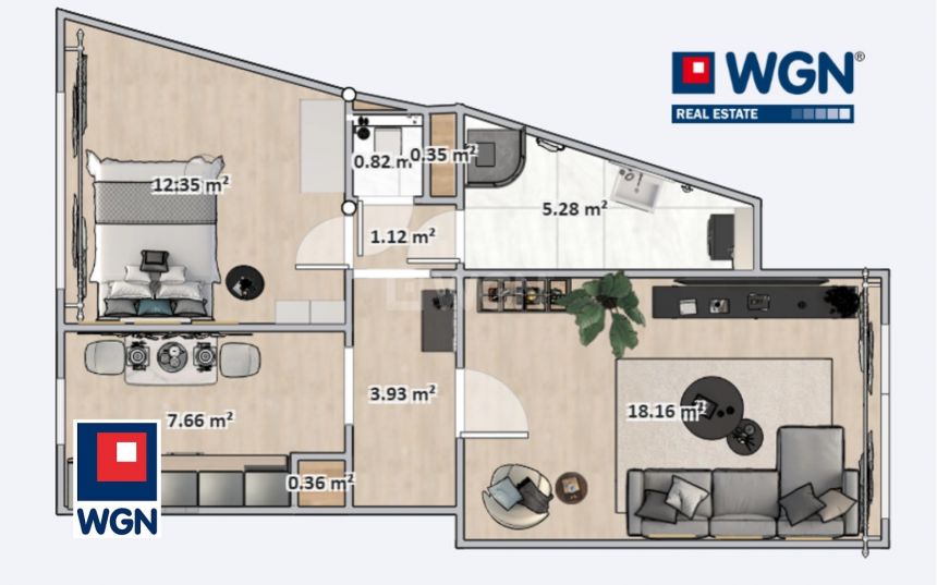 Poznań Rataje, 579 000 zł, 50.1 m2, z loggią miniaturka 7