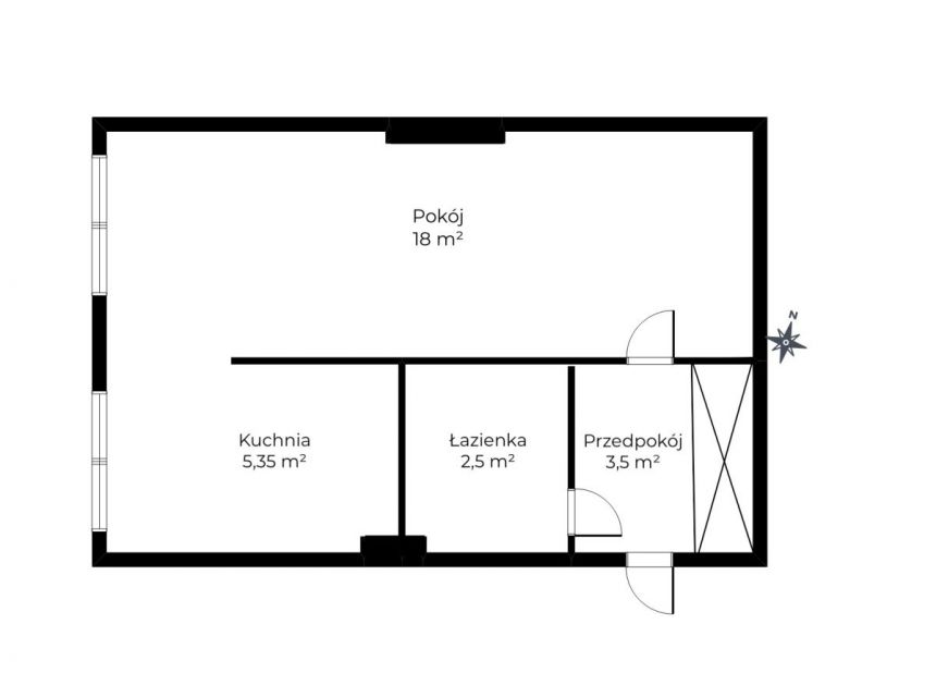 Gdynia Obłuże, 359 000 zł, 29.35 m2, pietro 1/1 miniaturka 12