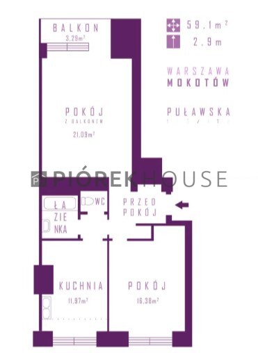 2-pokojowe mieszkanie na Mokotowie miniaturka 7