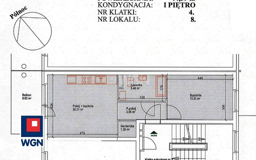 Gorzów Wielkopolski Górczyn, 499 000 zł, 44.39 m2, aneks kuchenny miniaturka 13