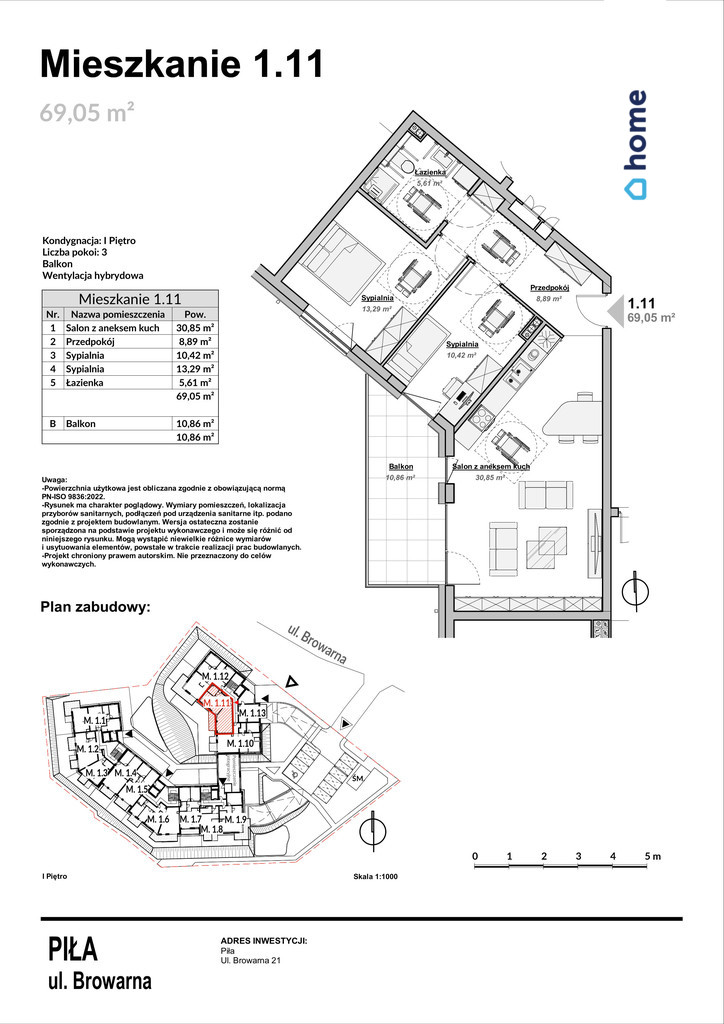 Apartamenty Bulwary Piła apartament 3 pokoje miniaturka 8