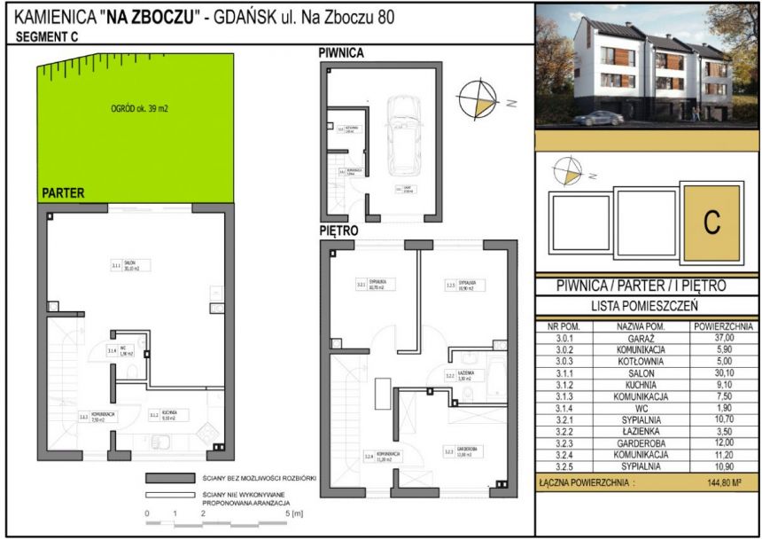 Gdańsk Śródmieście, 1 690 000 zł, 144.8 m2, segment skrajny miniaturka 4