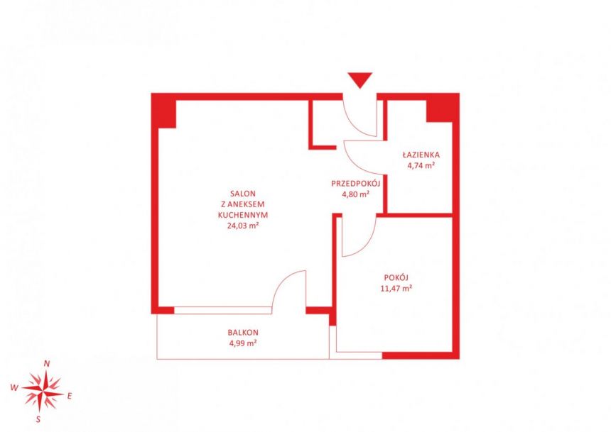 Gdynia Oksywie, 619 000 zł, 45.1 m2, pietro 3/4 miniaturka 12