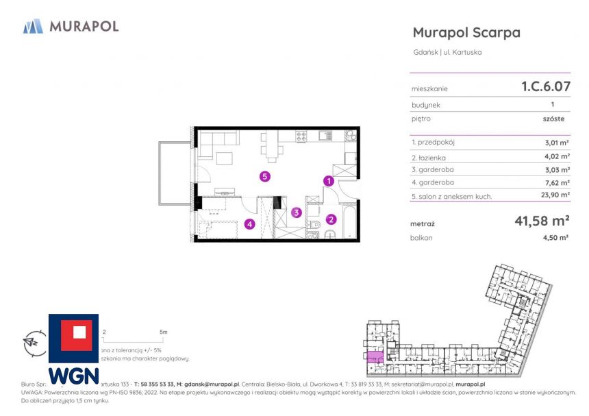 Gdańsk Siedlce, 698 544 zł, 41.58 m2, z garażem miniaturka 4