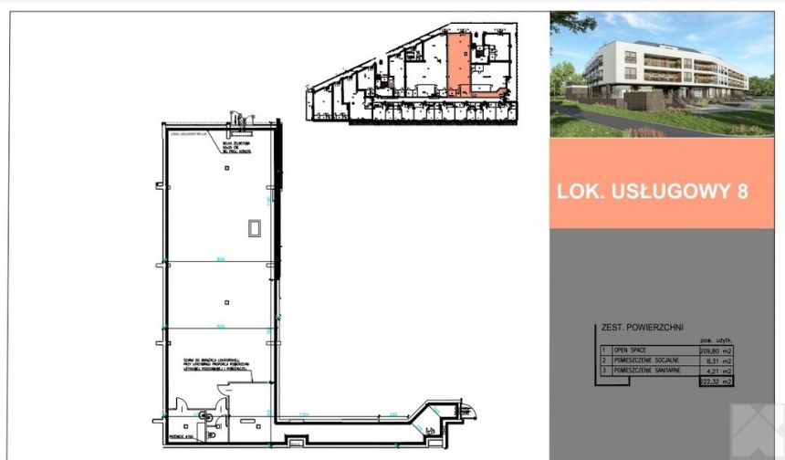 Skawina Lokal Usługowy Nowy Open Space 222,32 m2 miniaturka 1