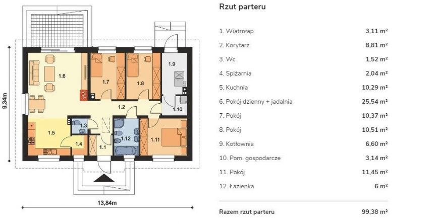 Krosno, 345 000 zł, 99.38 m2, wolnostojący miniaturka 5