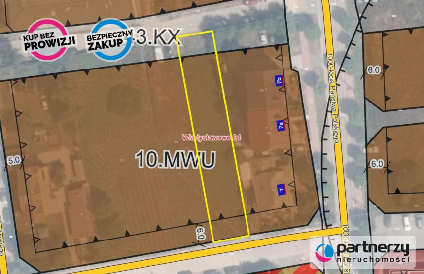 Władysławowo, 1 050 000 zł, 7.48 ar, droga dojazdowa utwardzona miniaturka 10