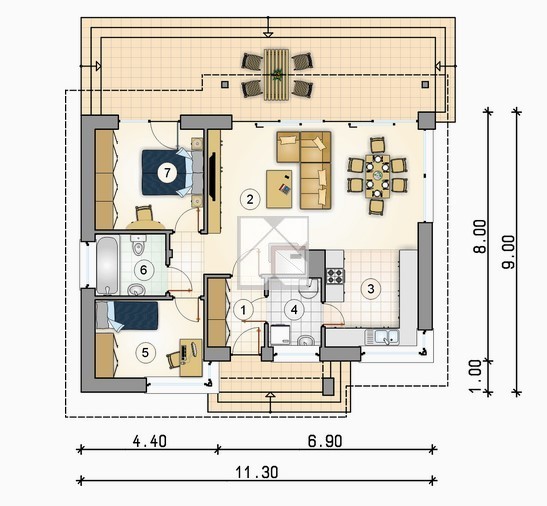 Dom 73 m2 | 3 pokoje | 9,5 a działka | Lubenia miniaturka 3
