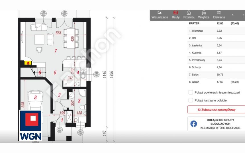 Szczecin Dąbie, 1 099 000 zł, 141 m2, jednorodzinny miniaturka 5