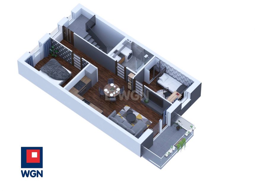 Borkowo, 415 000 zł, 40.17 m2, do wykończenia miniaturka 3