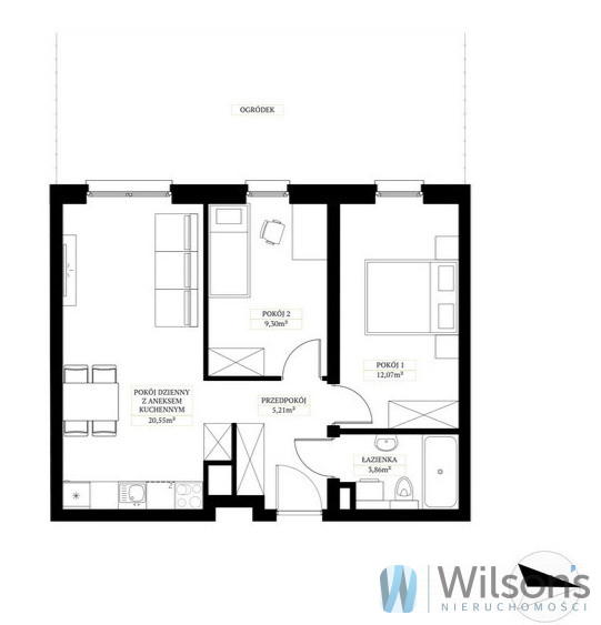 Wrocław Bieńkowice, 448 712 zł, 50.99 m2, parter miniaturka 3