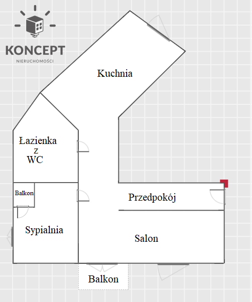 Przestronne stylowe mieszkanie 2 pokojowe | 70m2 | Huby miniaturka 15