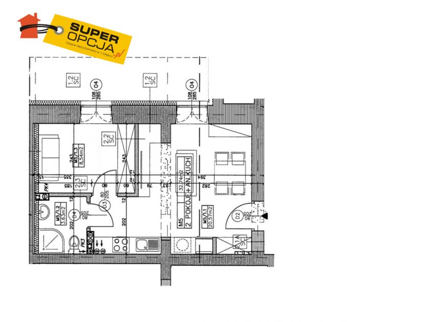 Kraków Kleparz, 687 540 zł, 32.74 m2, 2 pokojowe miniaturka 5