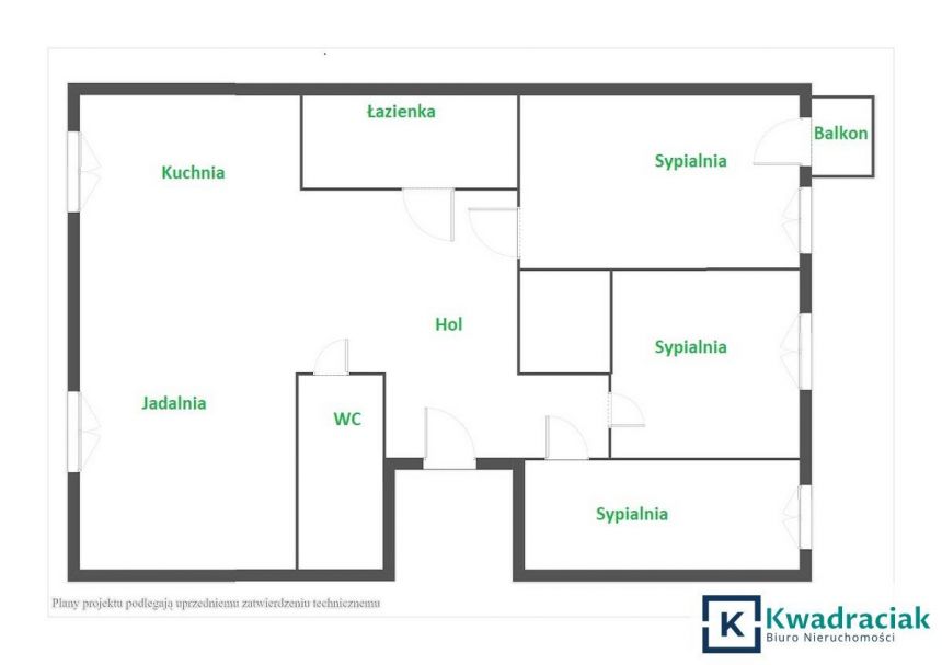 Krosno, 440 000 zł, 61.73 m2, z balkonem miniaturka 19