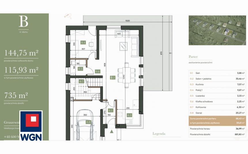 Gruszewnia, 769 000 zł, 144.75 m2, wolnostojący miniaturka 5