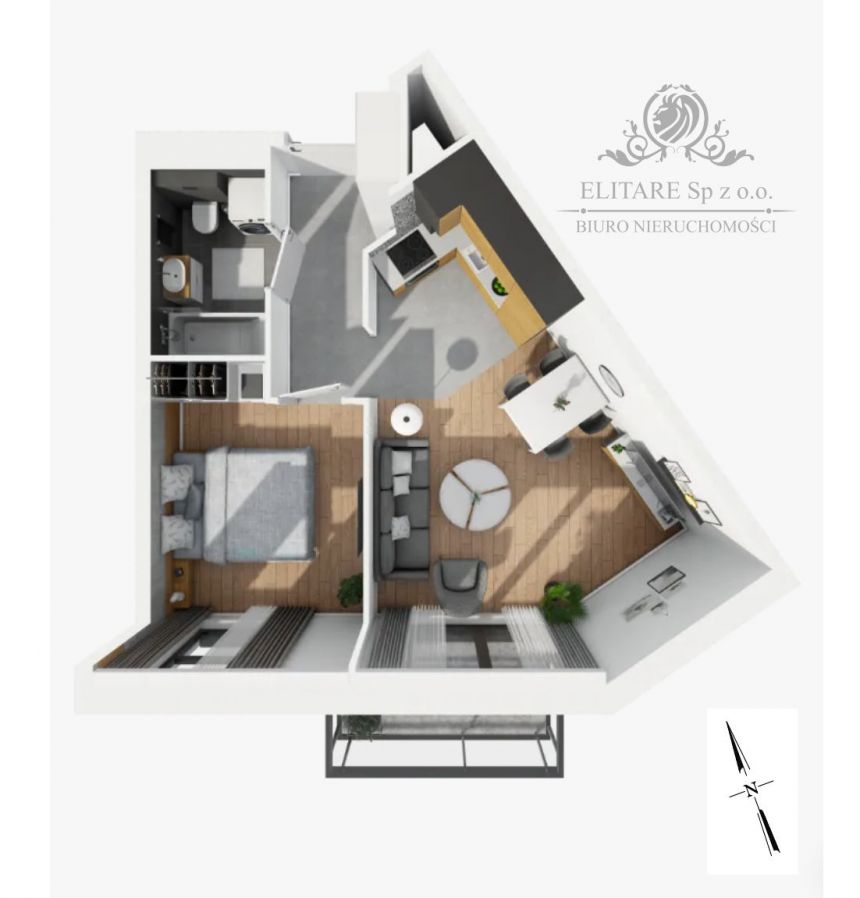 Piękne mieszkanie 2pok. o pow 38,20m2 z balkonem/ Partynice Braterska miniaturka 6