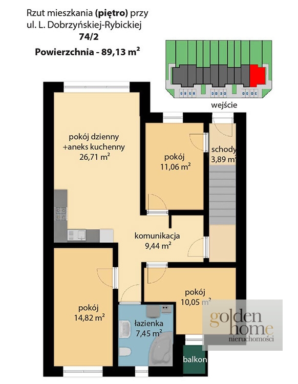 Poznań Strzeszyn, 605 000 zł, 89.13 m2, pietro 1 miniaturka 4