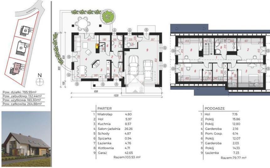Dom wolnostojący o pow. 183,30 m2| Nowa inwestycja miniaturka 4