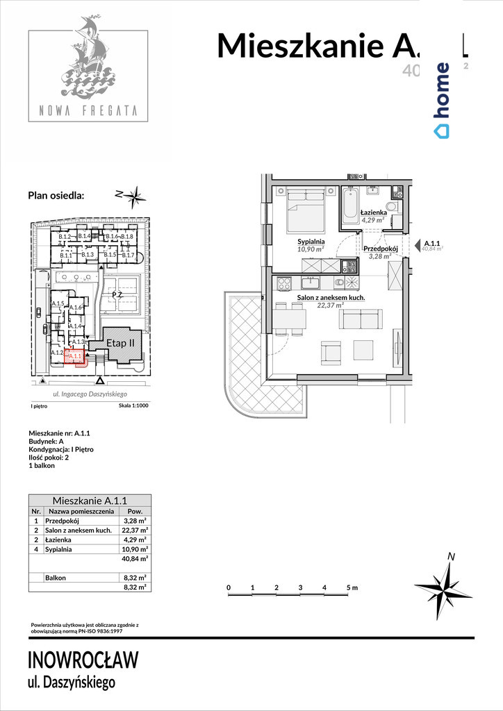 Nowa Fregata Inowrocław apartament 2 pokoje miniaturka 5