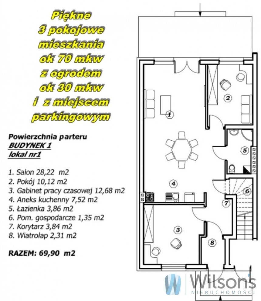 Marki, 679 000 zł, 70 m2, z miejscem parkingowym miniaturka 3