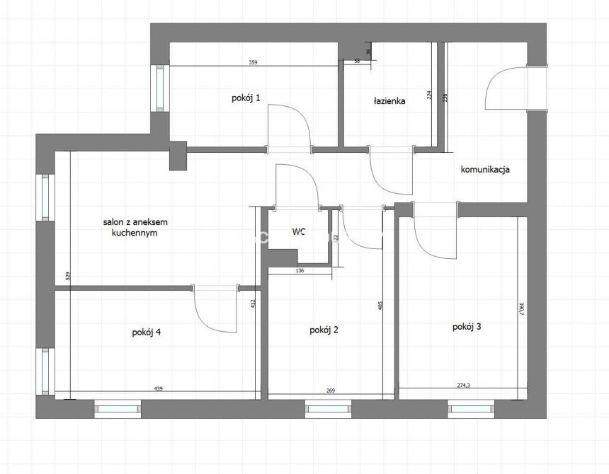 Kraków Rżąka, 1 050 000 zł, 67.32 m2, M4 miniaturka 2