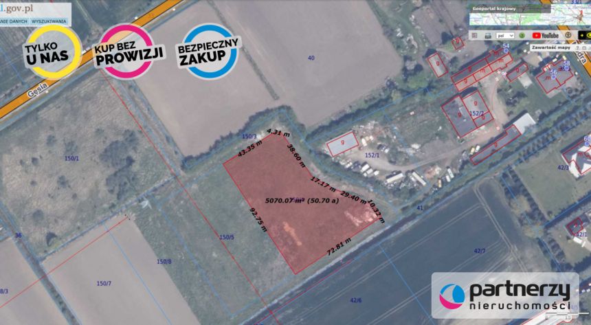 Gdańsk Olszynka, 599 000 zł, 50 ar, rolna - zdjęcie 1