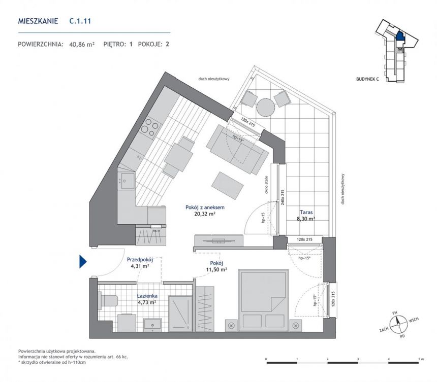 2 pokoje Nowa Dąbrowa 40 m2 świetna lokalizacja! miniaturka 6