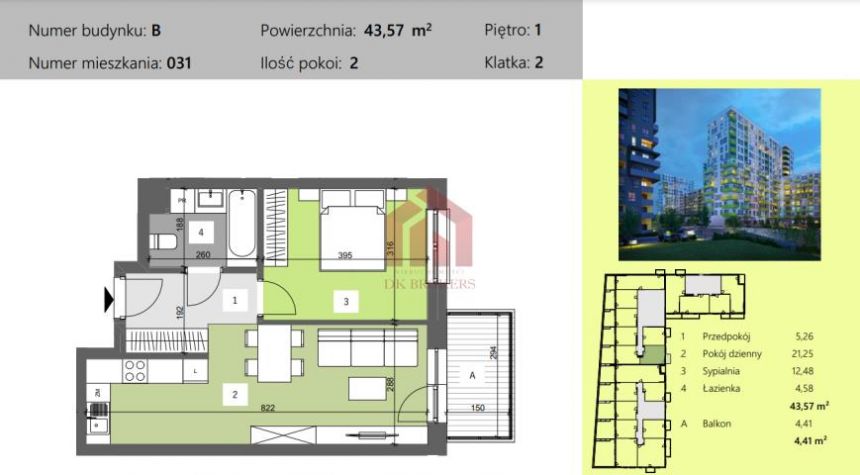 Piętro I 43m2 2 POKOJE Gotowe na koniec 2024 miniaturka 2