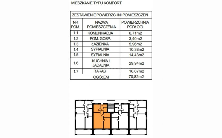 Częstochowa Wrzosowiak, 516 986 zł, 70.82 m2, z balkonem miniaturka 6