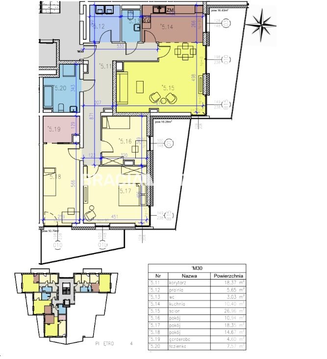 Apartament 4pok 120m2 wys.standard Klucze miniaturka 2
