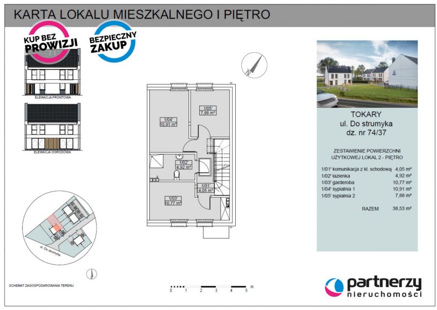 Tokary, 569 000 zł, 78.6 m2, bliźniak miniaturka 5