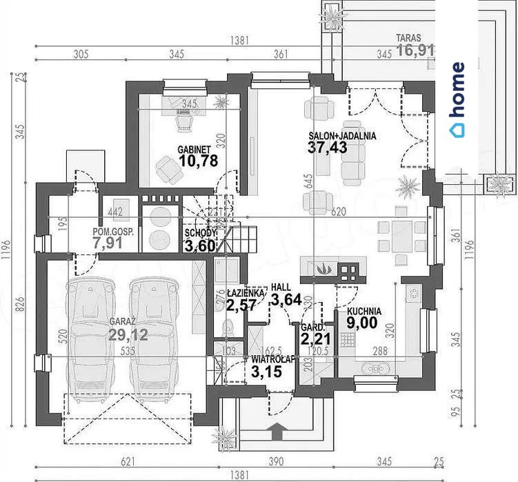 Rzeszów, 1 250 000 zł, 160 m2, otwarta kuchnia miniaturka 2