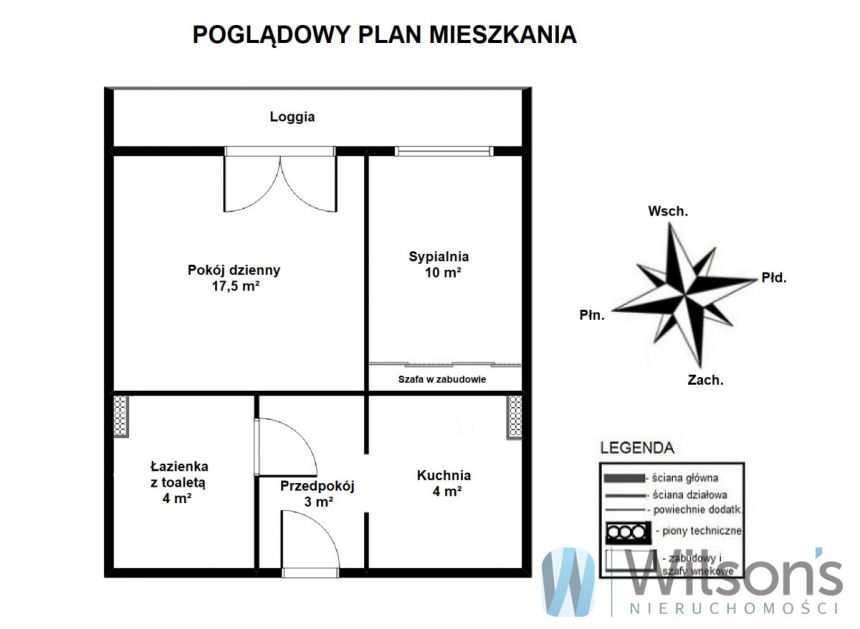 Warszawa Koło, 720 000 zł, 38.51 m2, z loggią miniaturka 2