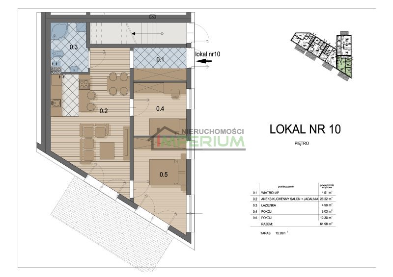 Nowy Sącz Gołąbkowice, 506 000 zł, 61.98 m2, 4 pokojowe miniaturka 1