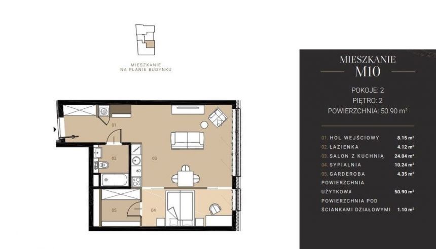 0%, deweloperski apartament - Górny Mokotów miniaturka 3