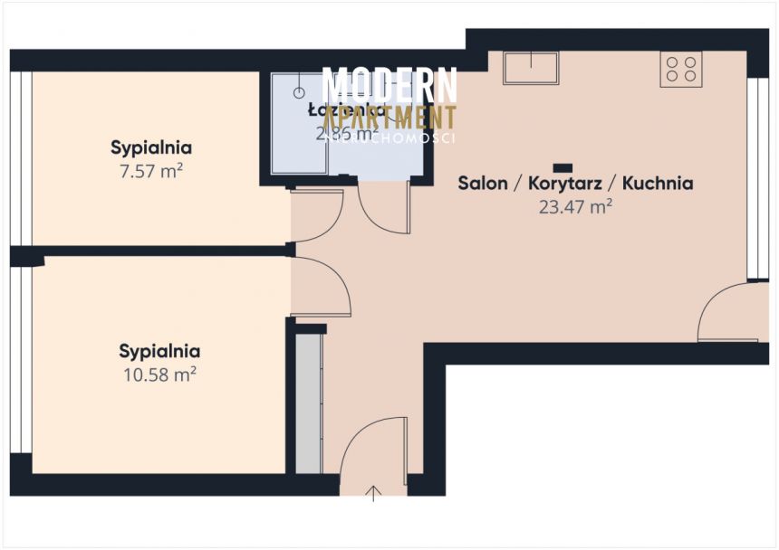 Gdańsk Przymorze, 764 000 zł, 45 m2, pietro 4/4 miniaturka 3