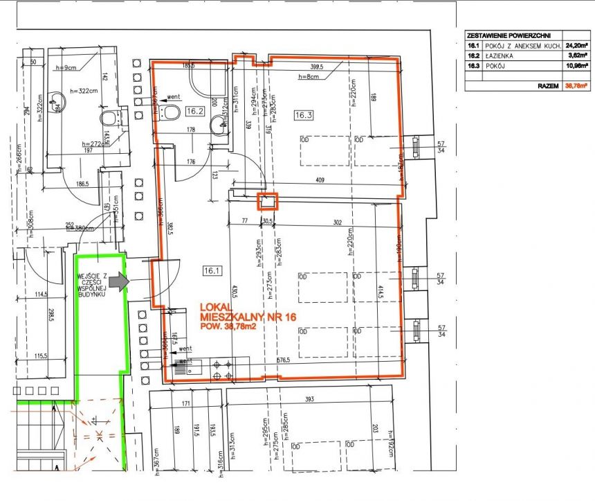 DWA POKOJE - KROWODERSKA - STARE MIASTO, 38,78 M2 miniaturka 6