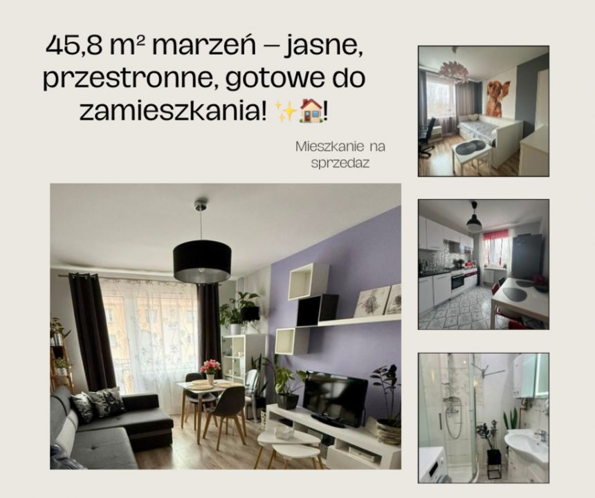 M3 Zawiercie ul. Pomorska 45,8m2, balkon - zdjęcie 1