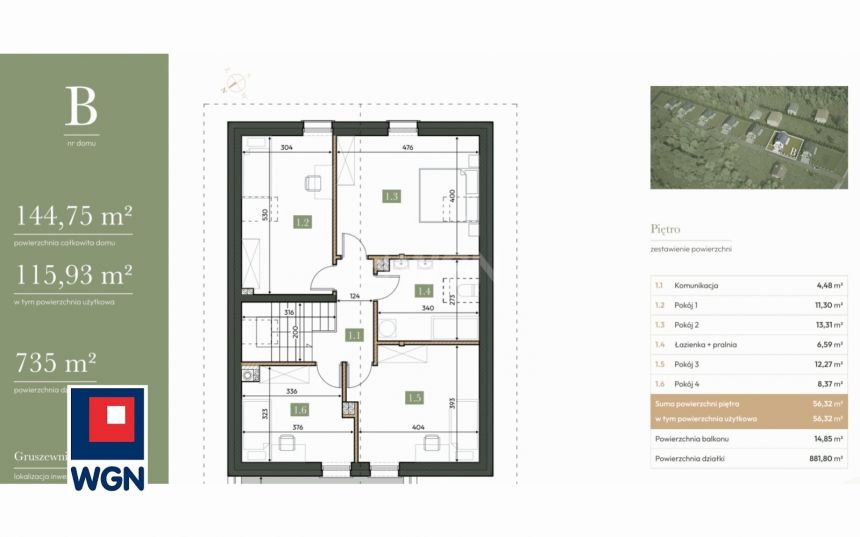 Gruszewnia, 769 000 zł, 144.75 m2, wolnostojący miniaturka 4