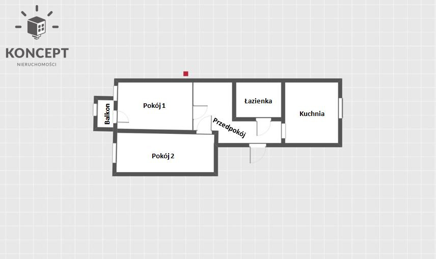 2pok | Rozkład | Możliwość 3 pokoi | 3 km do Rynku miniaturka 14