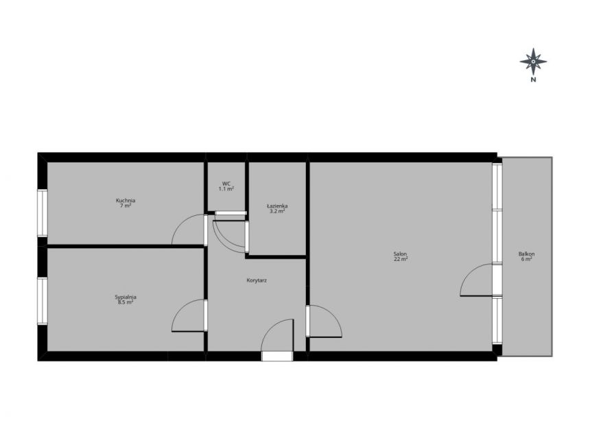 Gdańsk Chełm, 580 000 zł, 50.5 m2, pietro 5 miniaturka 3