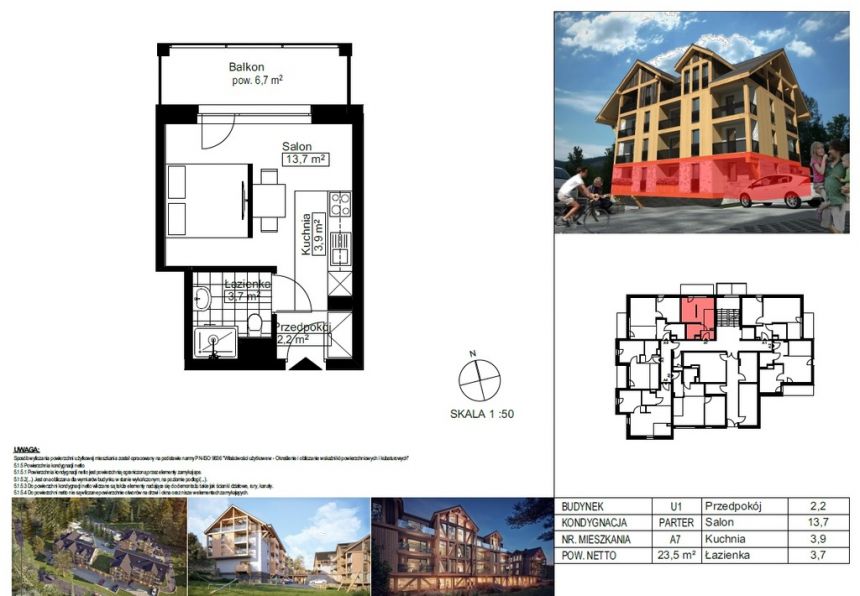 Szklarska Poręba, 344 981 zł, 23.5 m2, w apartamentowcu miniaturka 5