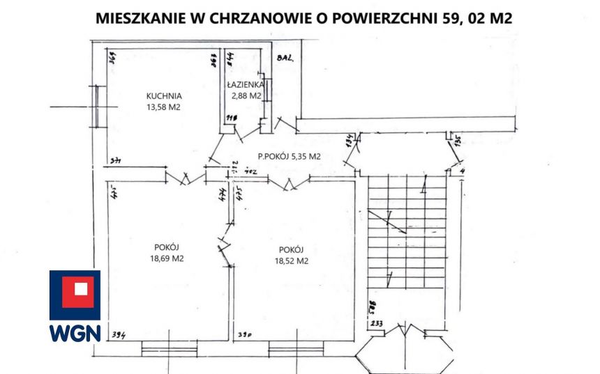 Chrzanów, 210 000 zł, 59.02 m2, kuchnia z oknem miniaturka 3