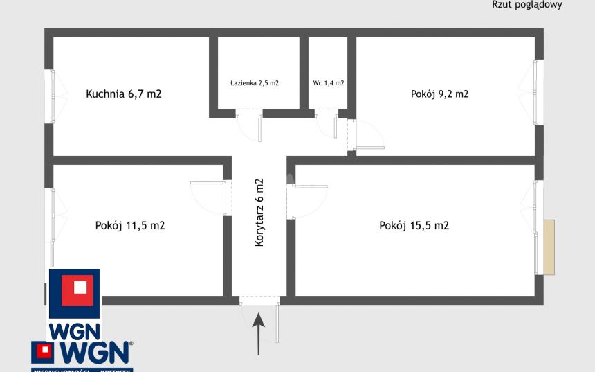 Poznań Nowe Miasto, 480 000 zł, 52.8 m2, parter/5 miniaturka 15