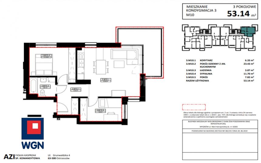 Myszków, 397 500 zł, 53 m2, do wykończenia miniaturka 4