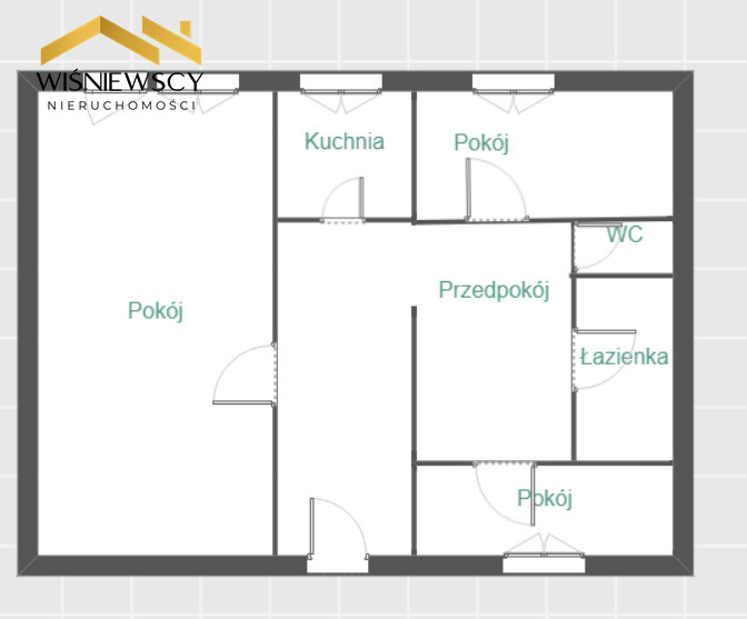 Mieszkanie 59,60m2; 3 pokoje na parterze miniaturka 7