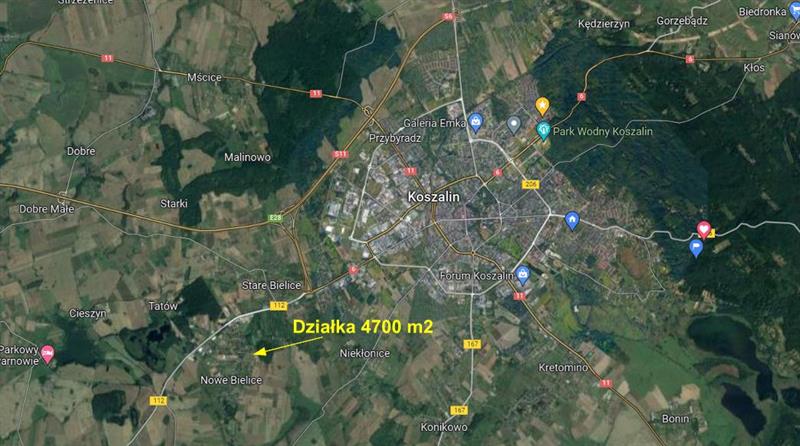 Działka przy lesie, 4700 m2, Nowe Bielice miniaturka 3