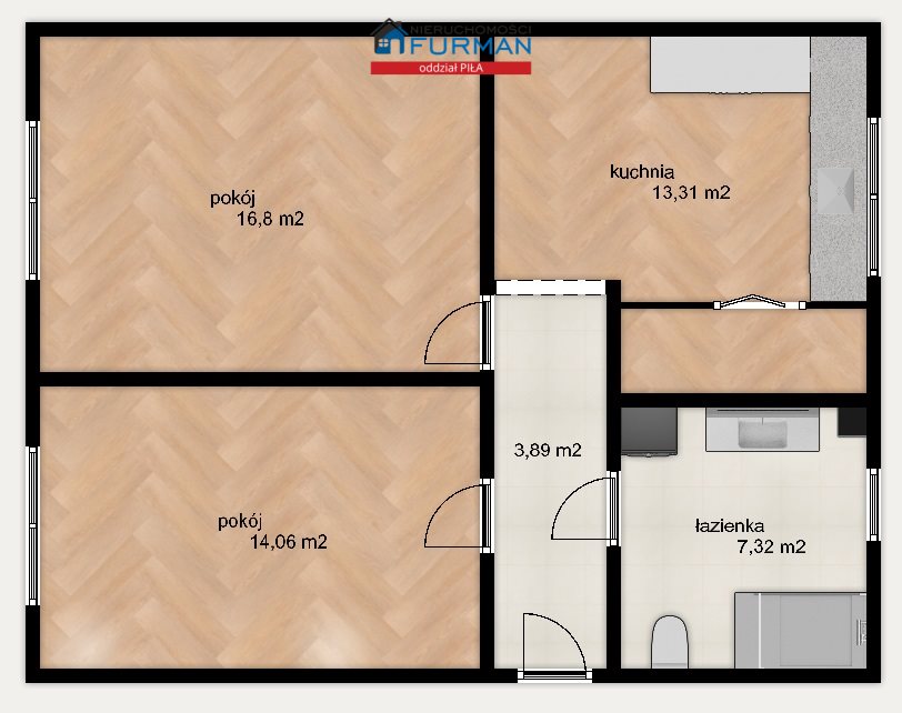 Dębogóra, 85 000 zł, 53.26 m2, pietro 1 miniaturka 5