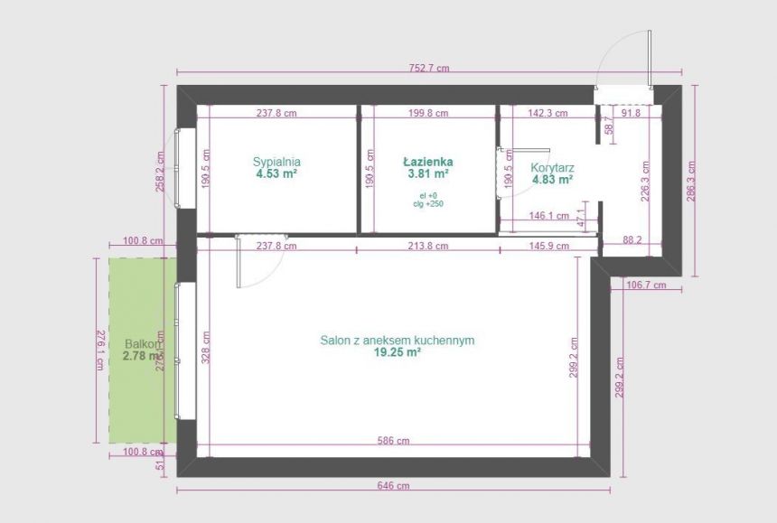 Sopot Brodwino, 499 000 zł, 33 m2, pietro 3 miniaturka 15