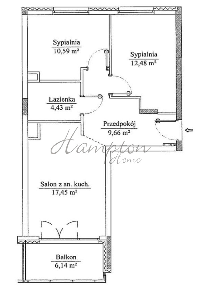 Warszawa Stare Włochy, 1 199 000 zł, 56 m2, pietro 5 miniaturka 12